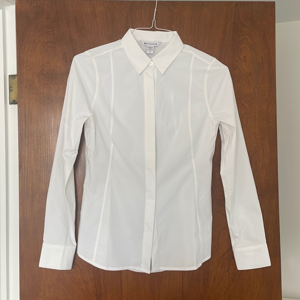 Athleta white blouse.  Brand new, never worn. NWOT.